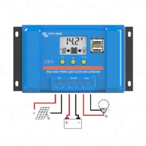 Regulador de Carga Victron BlueSolar PWM-LCD&USB 12/24V-20A