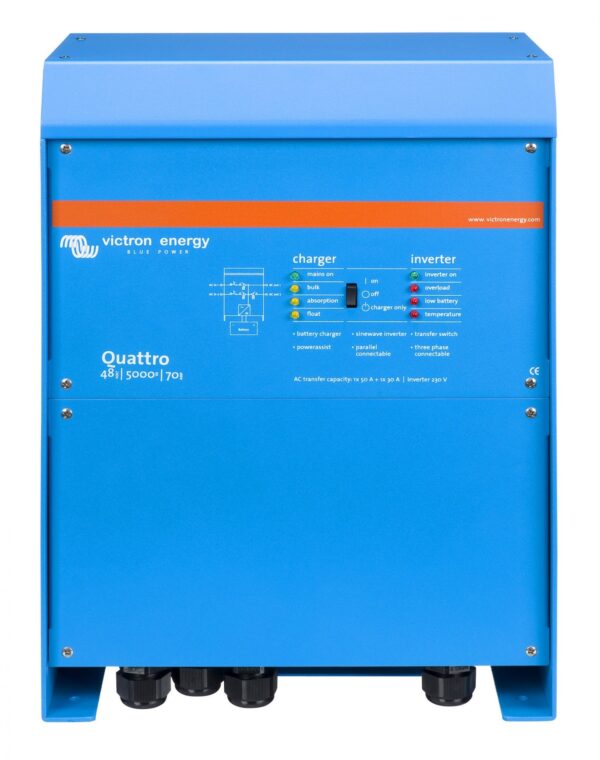 Inversor Cargador Victron Quattro 48V/5000VA/70A -100/100