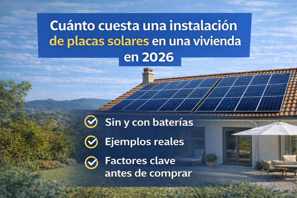 cuanto cuesta instalacion placas solares en 2026