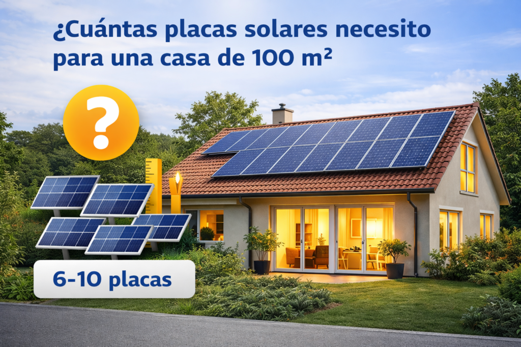 cuantas placas necesito casa 100m