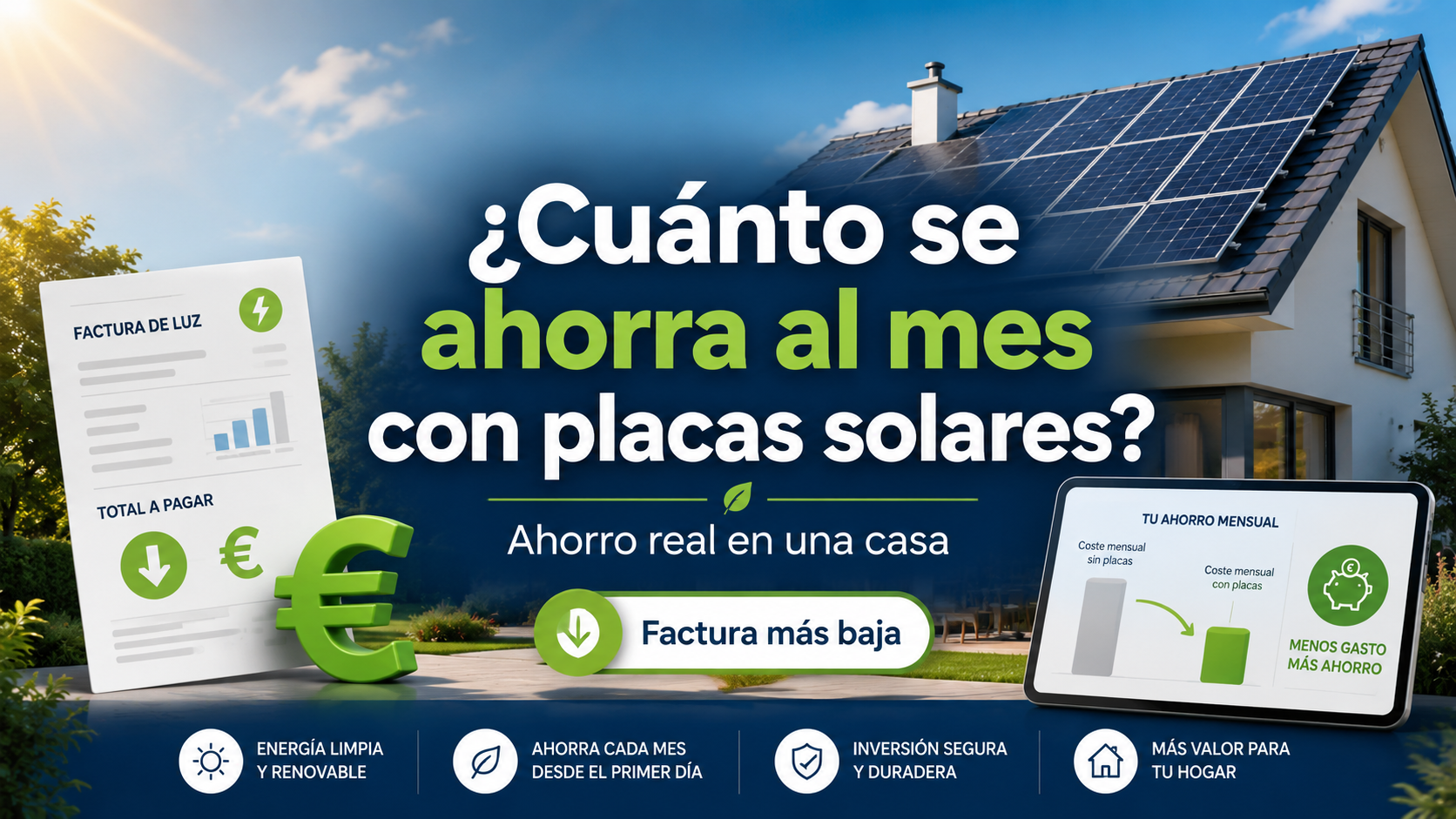 Ahorra con energía solar en casa