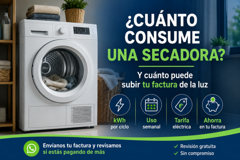 ¿Cuánto consume tu secadora?