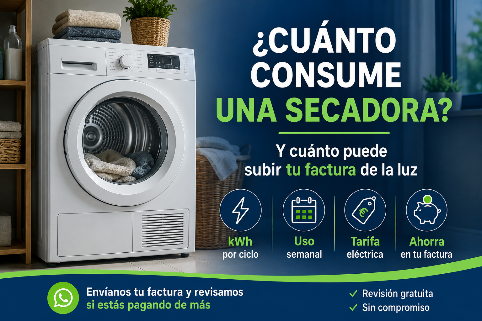 ¿Cuánto consume tu secadora?