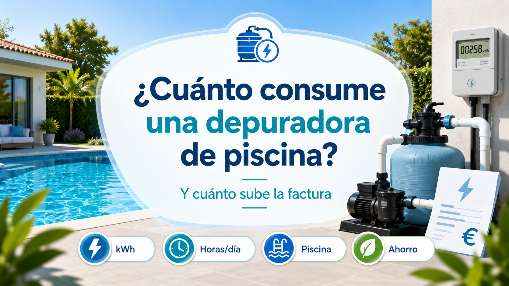 ¿Cuánto consume una depuradora de piscina?