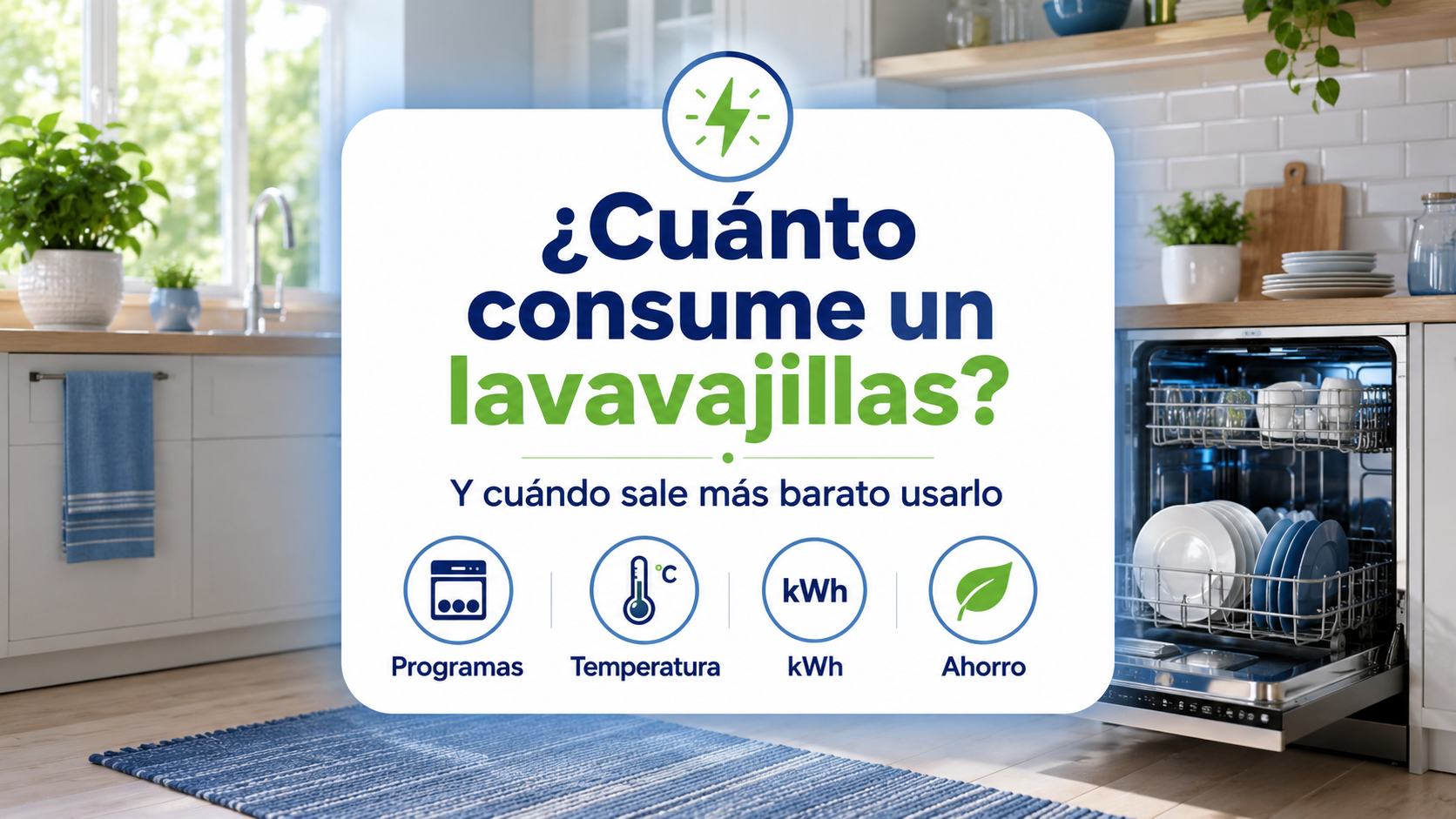 ¿Cuánto consume un lavavajillas?