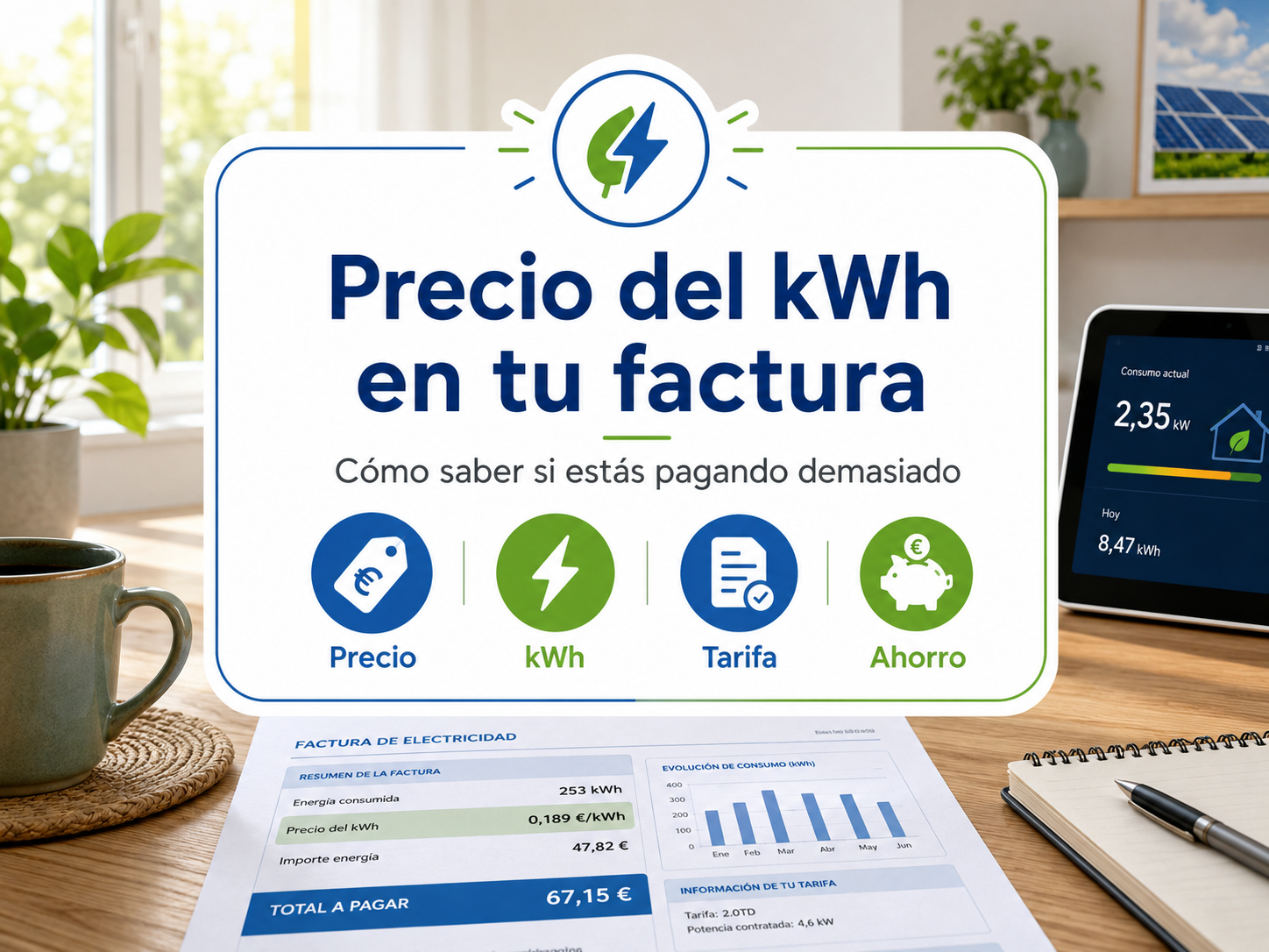 Factura de electricidad y ahorro energético