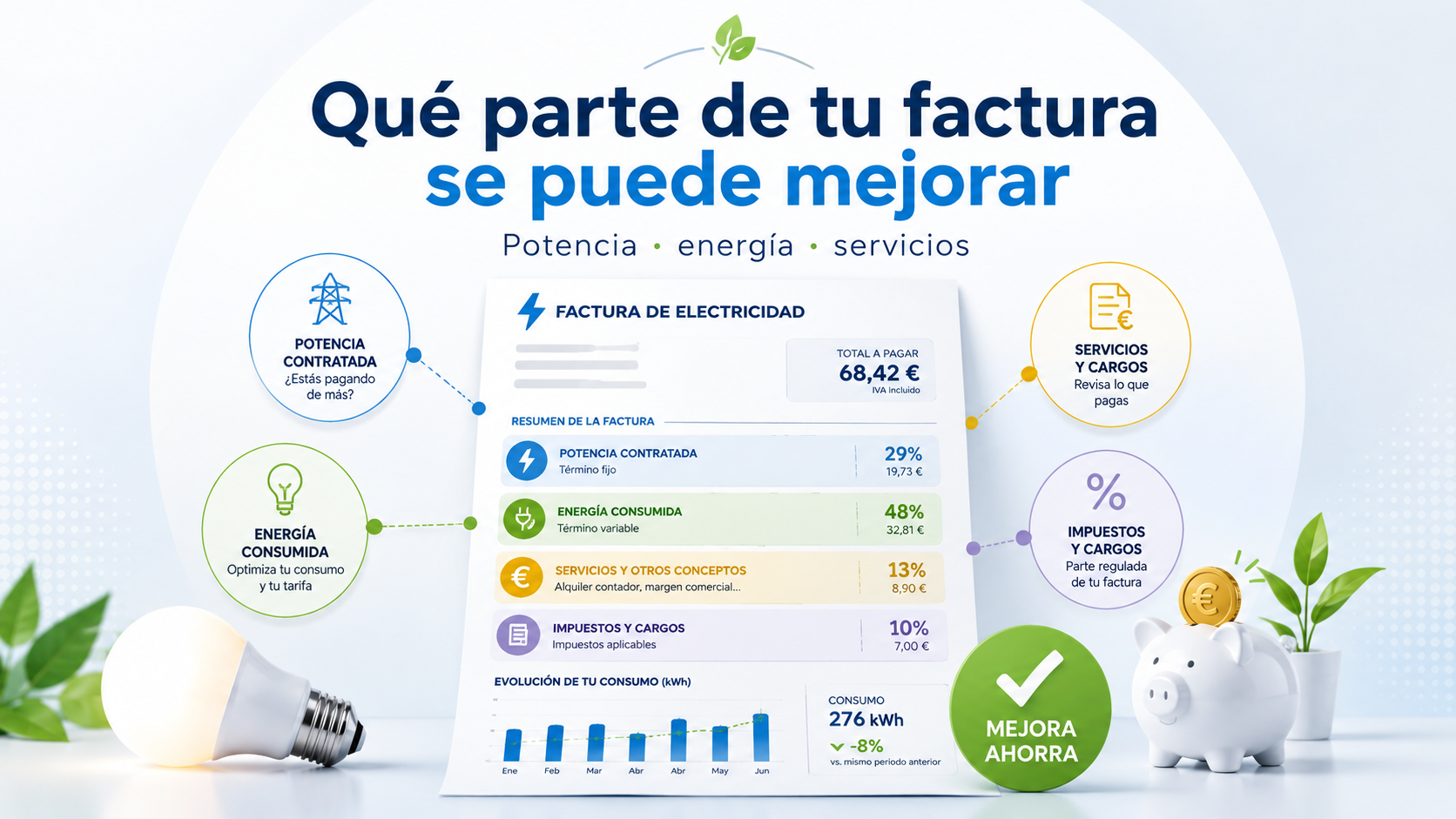 Qué parte de tu factura se puede mejorar